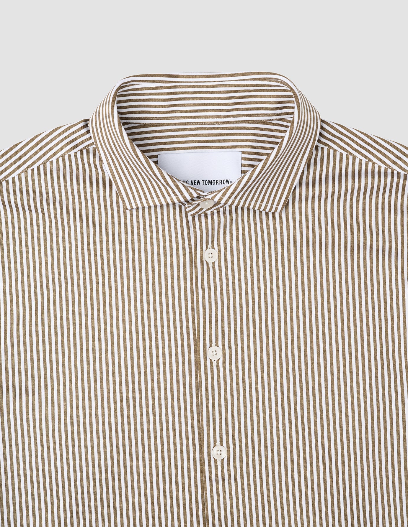 Classic Shirt Shadow Brown Stripe Slim